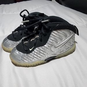 Toddler silver Nike foamposites